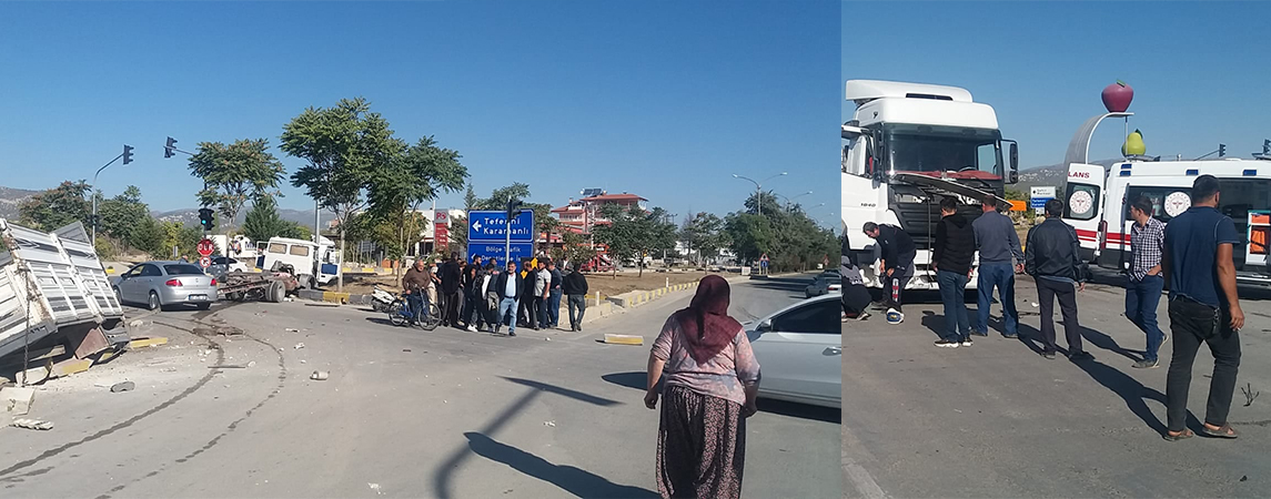 SANAYİ KAVŞAĞINDA KAZA 4 YARALI